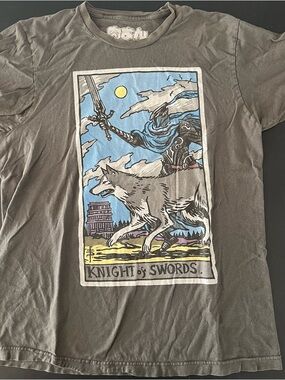 Knight of Swords Graphic Tee - Gray